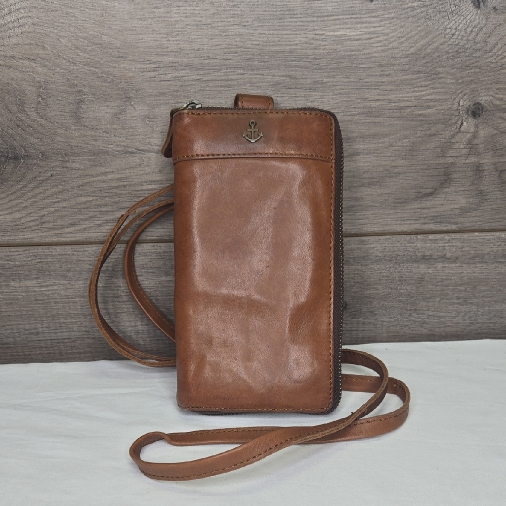Harbour 2Nd for Anthropologie Brown Leather Crossbody Bag